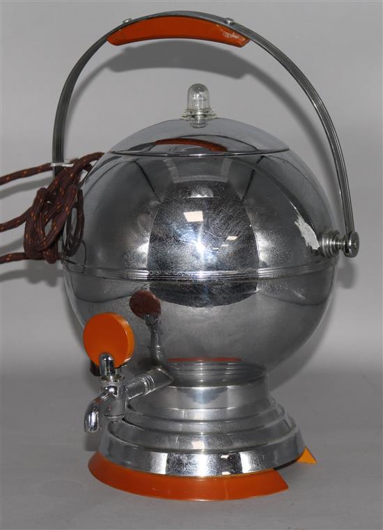 1930s bakelite and chrome samovar